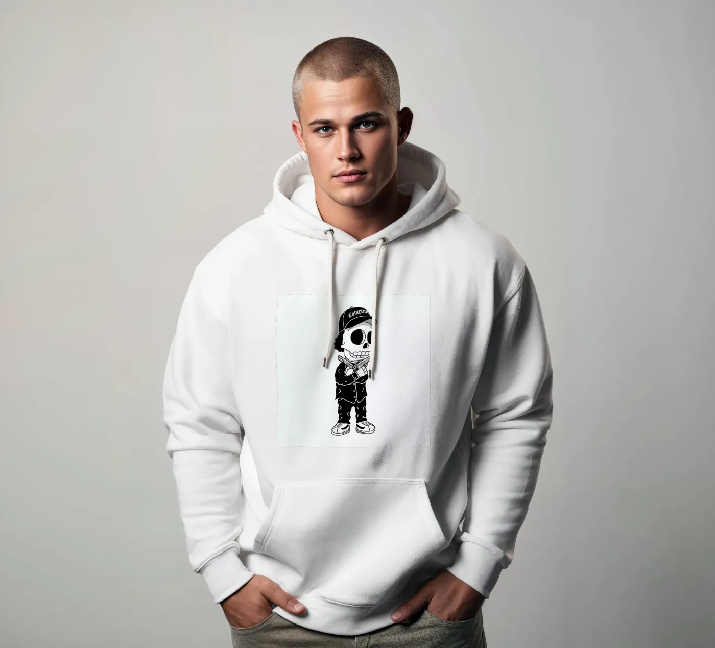 Compton Skull felpa con cappuccio da Zhi Yun Zhang