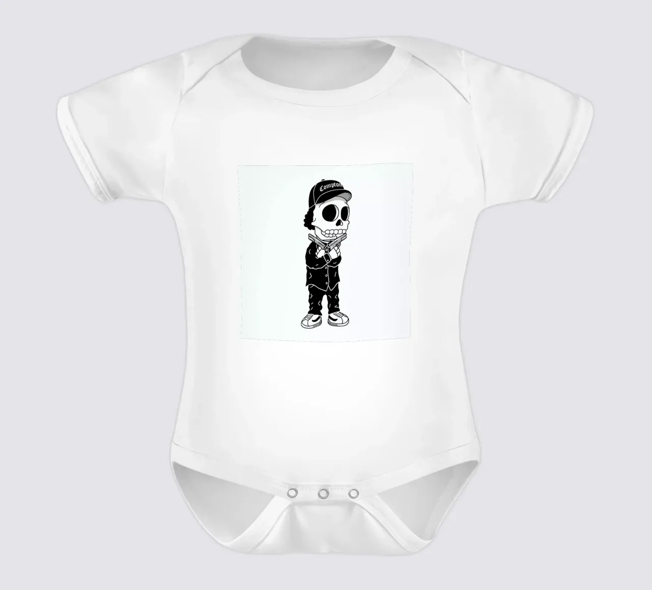 Compton Skull body neonato maniche corte da Zhi Yun Zhang