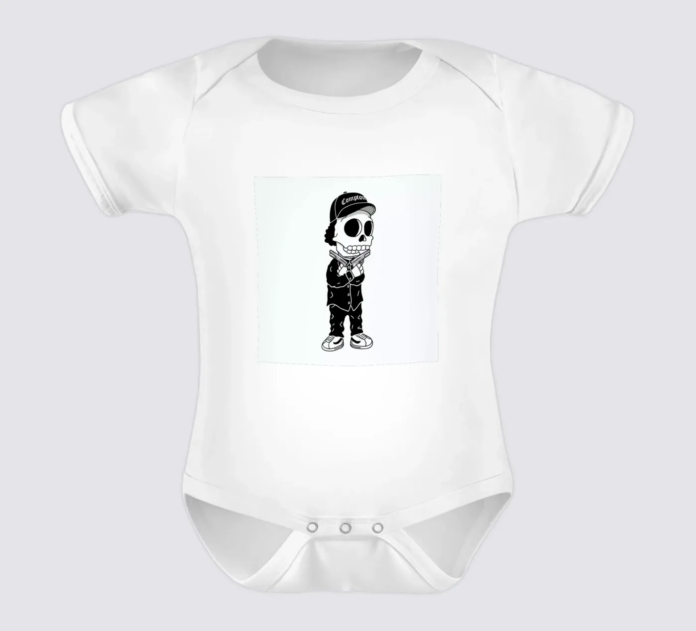 Compton Skull body neonato maniche corte da Zhi Yun Zhang