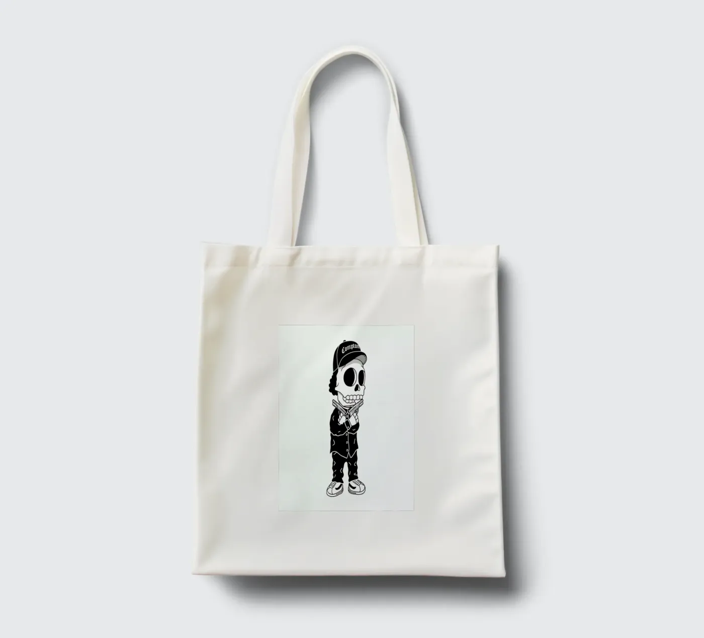 Compton Skull borsa in juta da Zhi Yun Zhang
