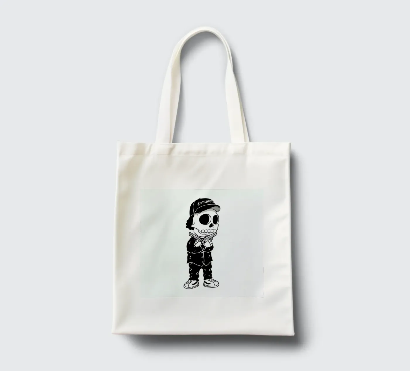 Compton Skull borsa in juta da Zhi Yun Zhang