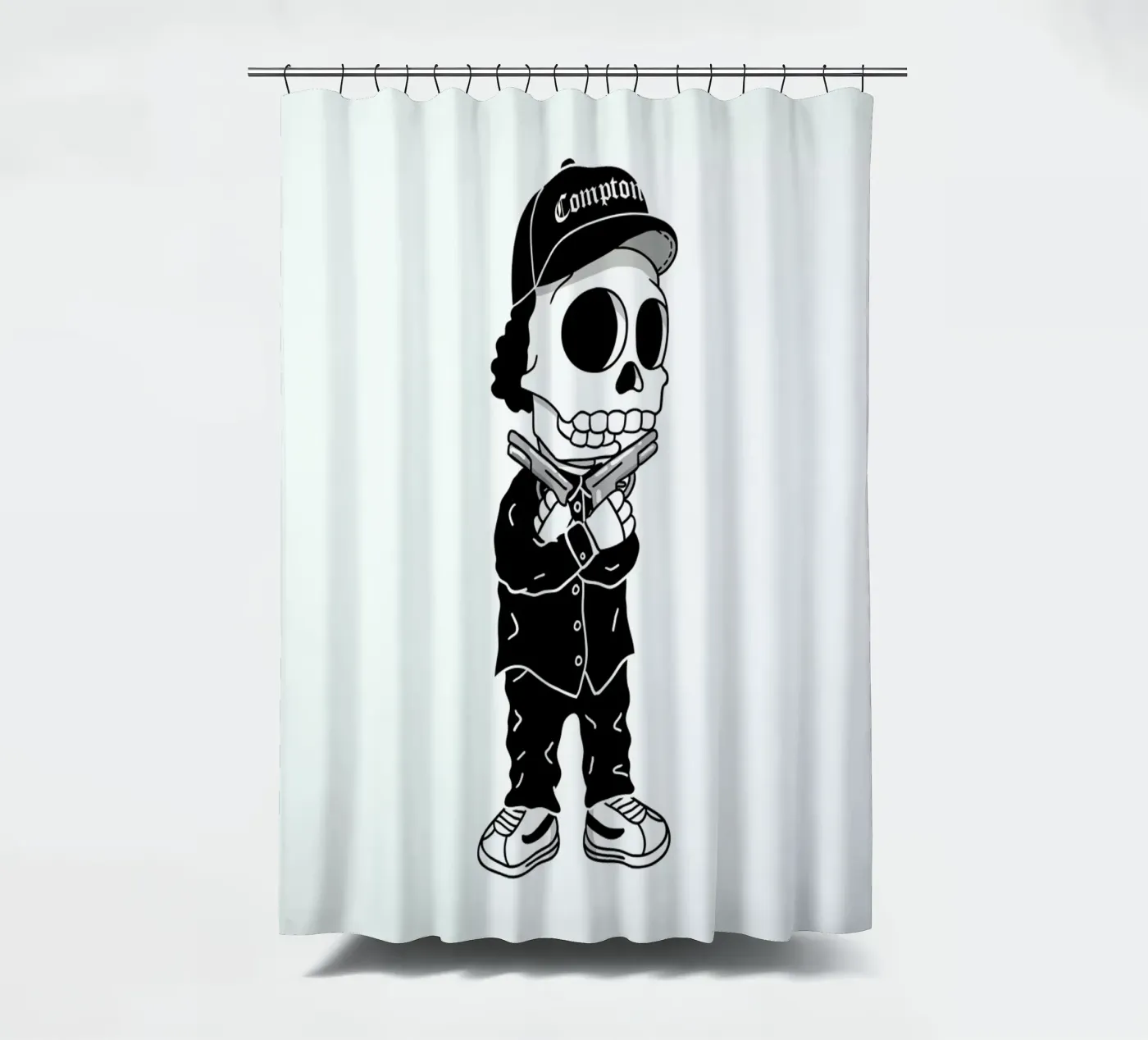 Compton Skull Duschvorhang von Zhi Yun Zhang