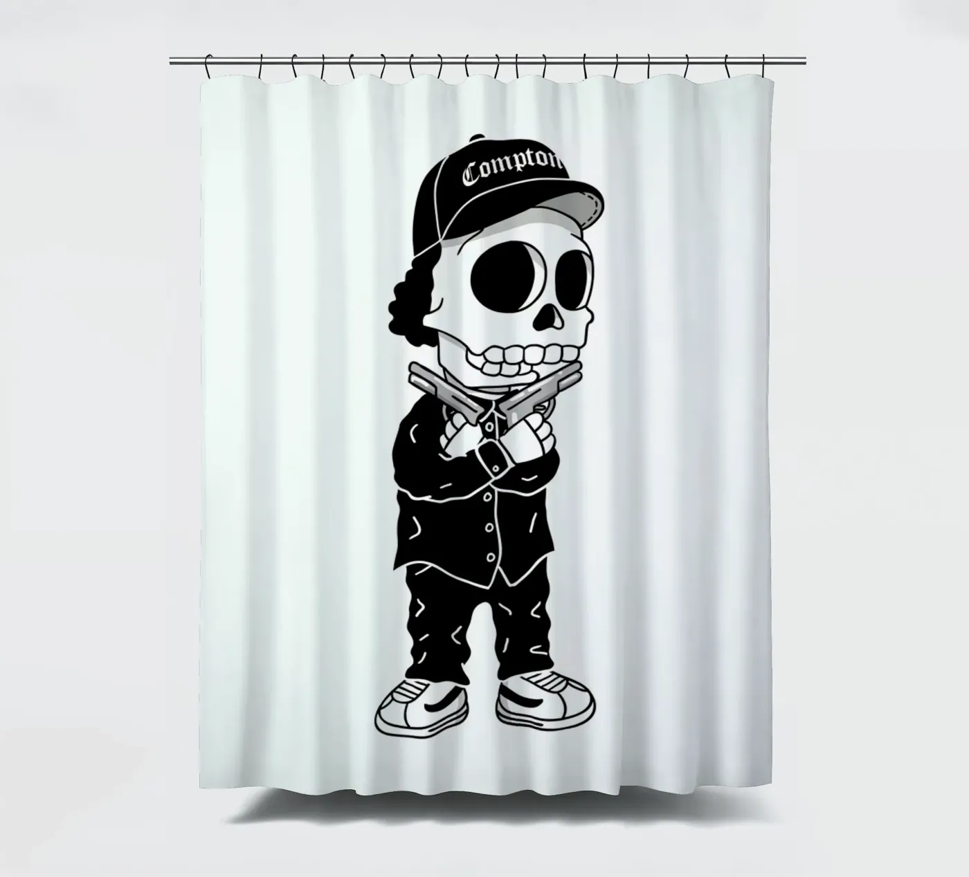 Compton Skull Duschvorhang von Zhi Yun Zhang