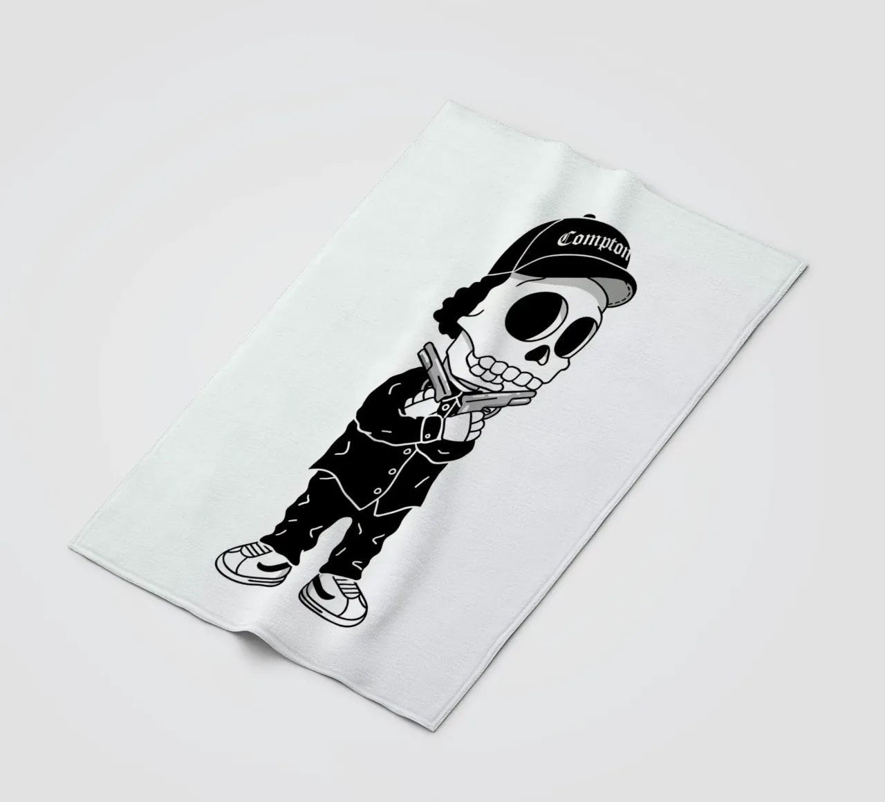 Compton Skull Fleecedecke von Zhi Yun Zhang