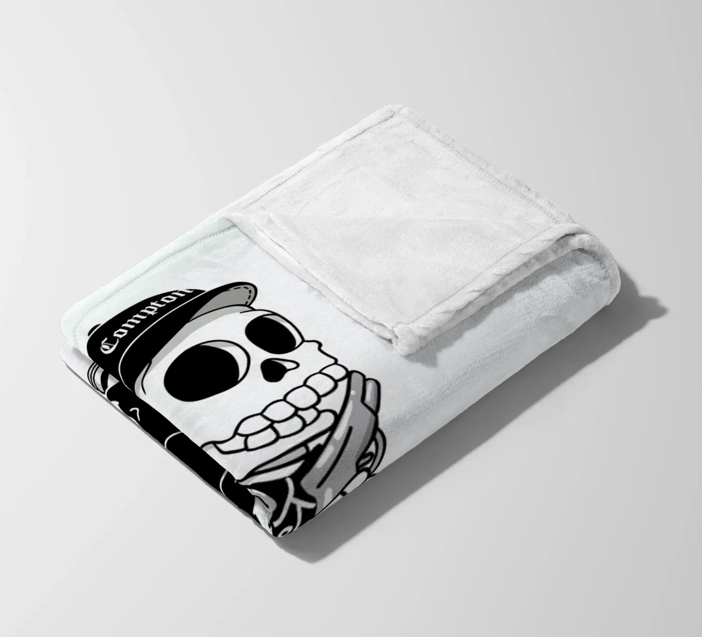 Compton Skull fleece blanket by Zhi Yun Zhang