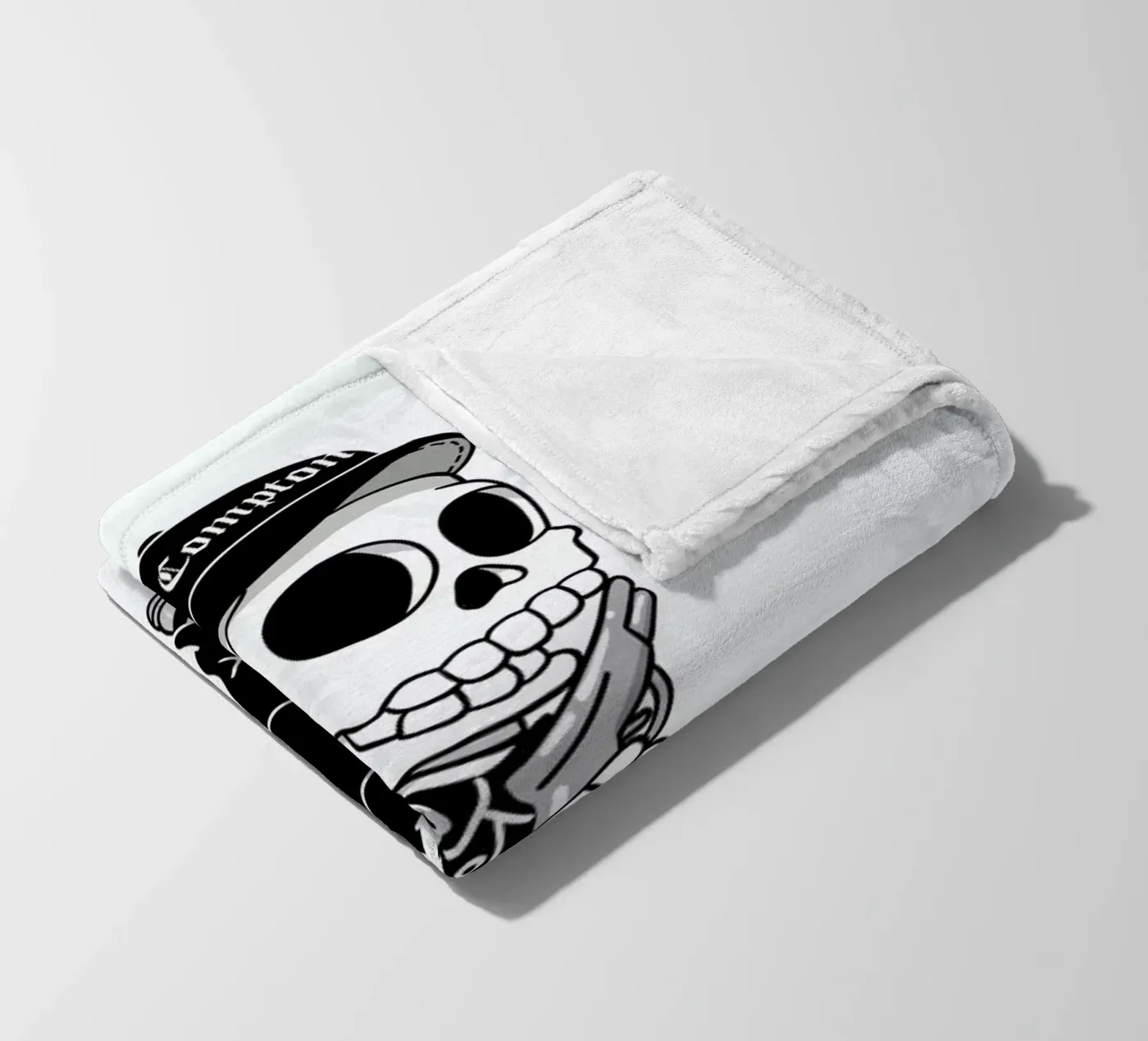 Compton Skull fleece blanket by Zhi Yun Zhang