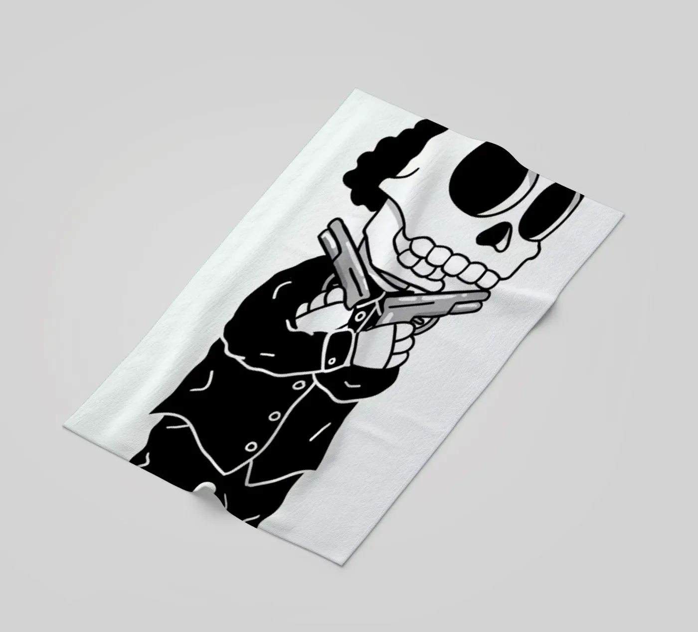 Compton Skull beach towel by Zhi Yun Zhang