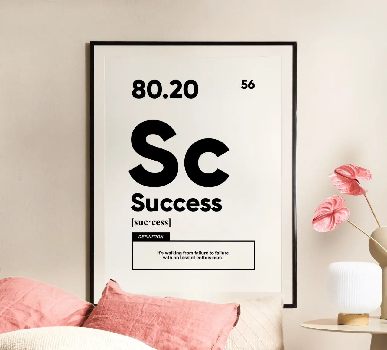 Définition de la réussite | Citation de motivation poster de Inspirify