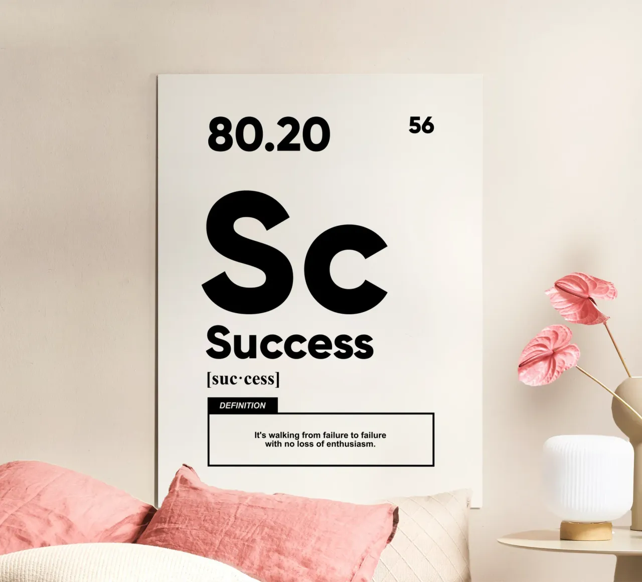 Définition de la réussite | Citation de motivation poster de Inspirify