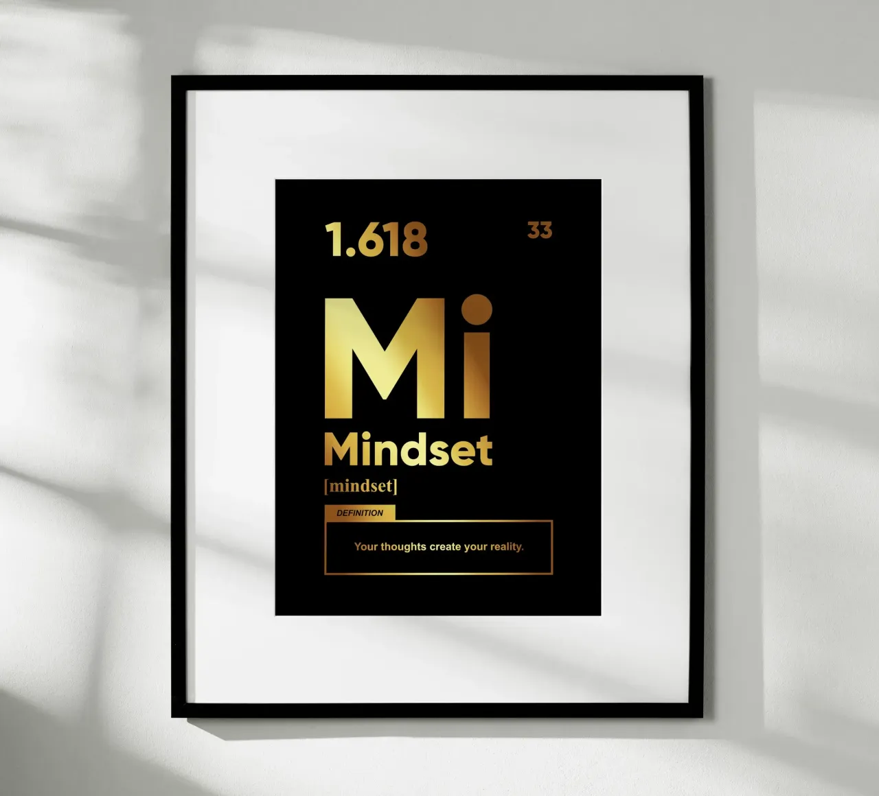 Mindset Definition | Motivationszitat Poster von Inspirify