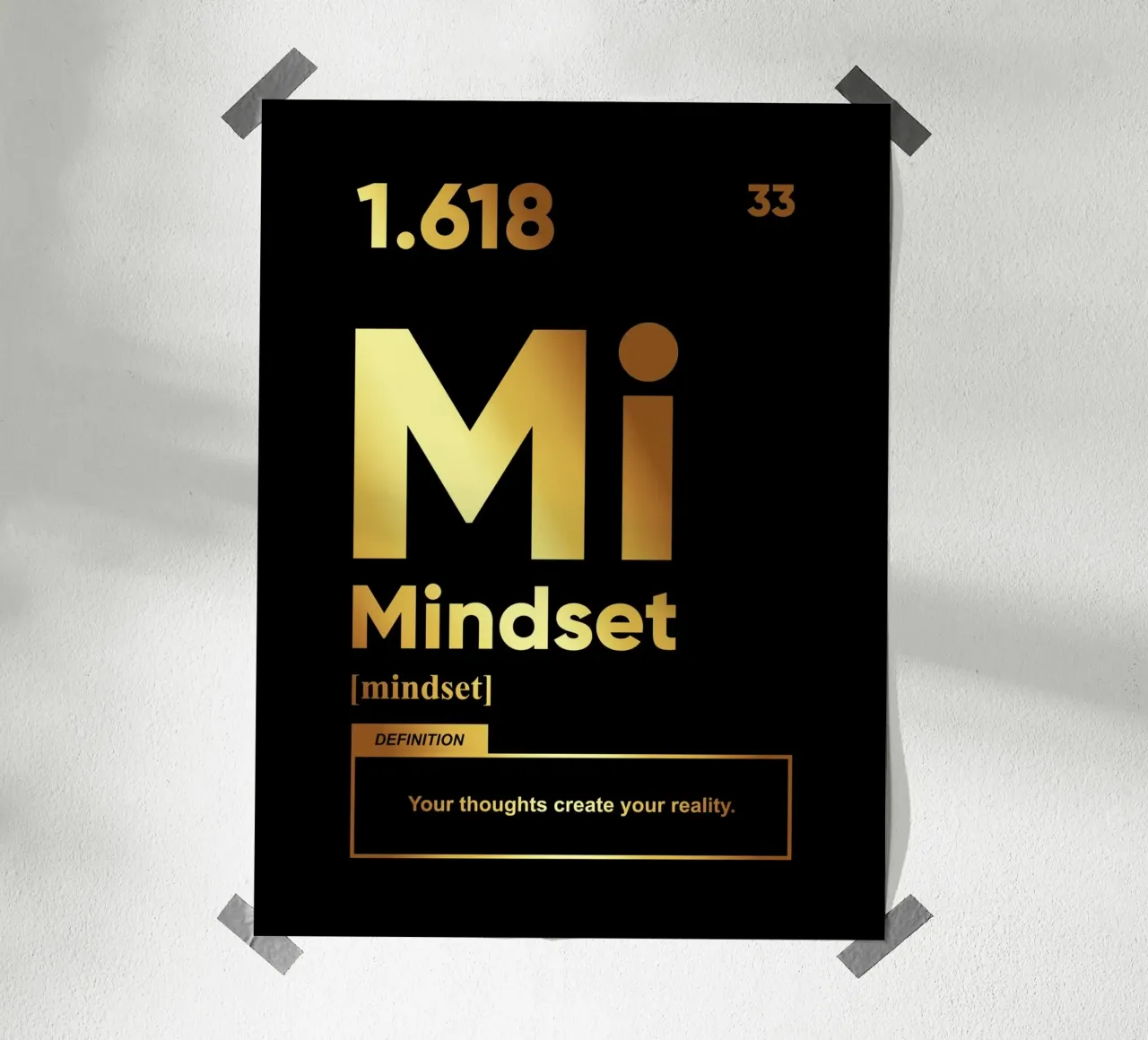 Mindset Definition | Motivationszitat Poster von Inspirify