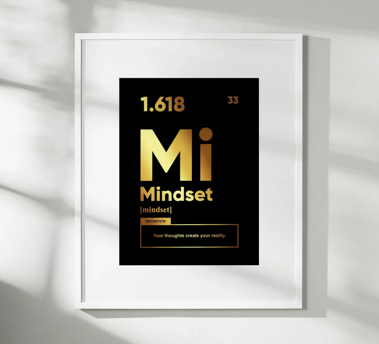 Mindset Definition | Motivationszitat Poster von Inspirify