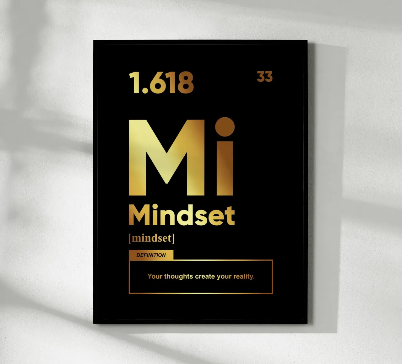 Mindset Definition | Motivationszitat Poster von Inspirify