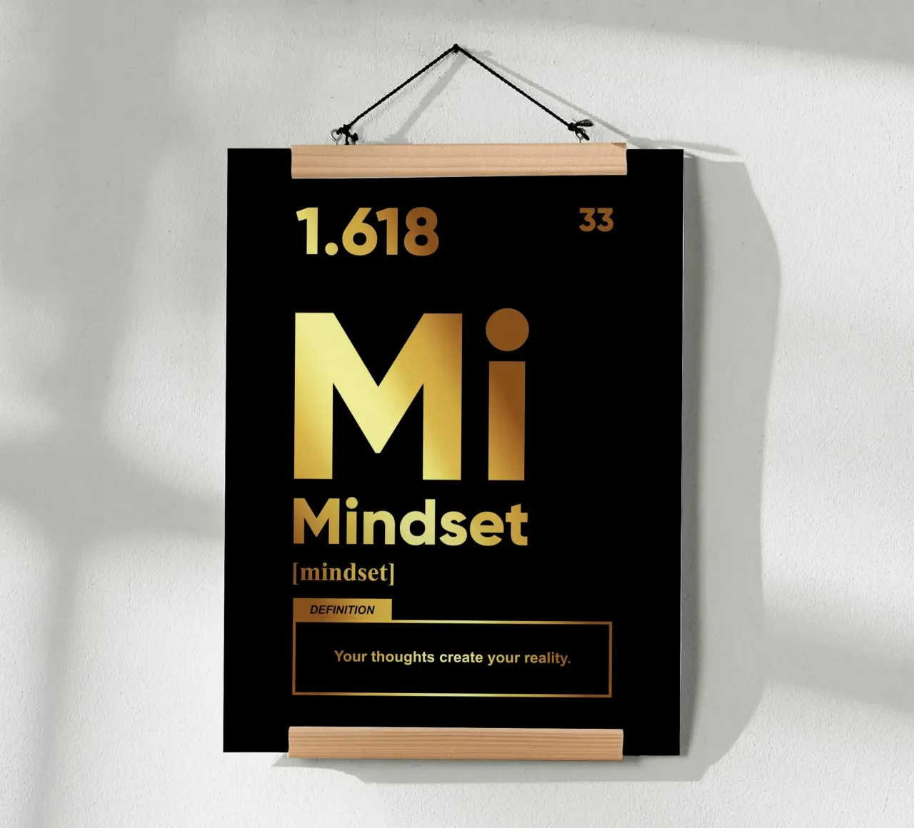 Mindset Definition | Motivationszitat Poster von Inspirify