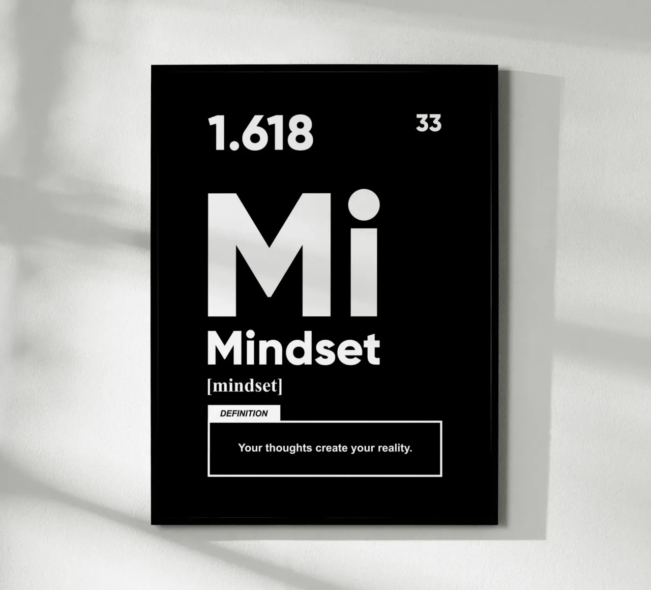 Mindset Definition | Motivationszitat Poster von Inspirify