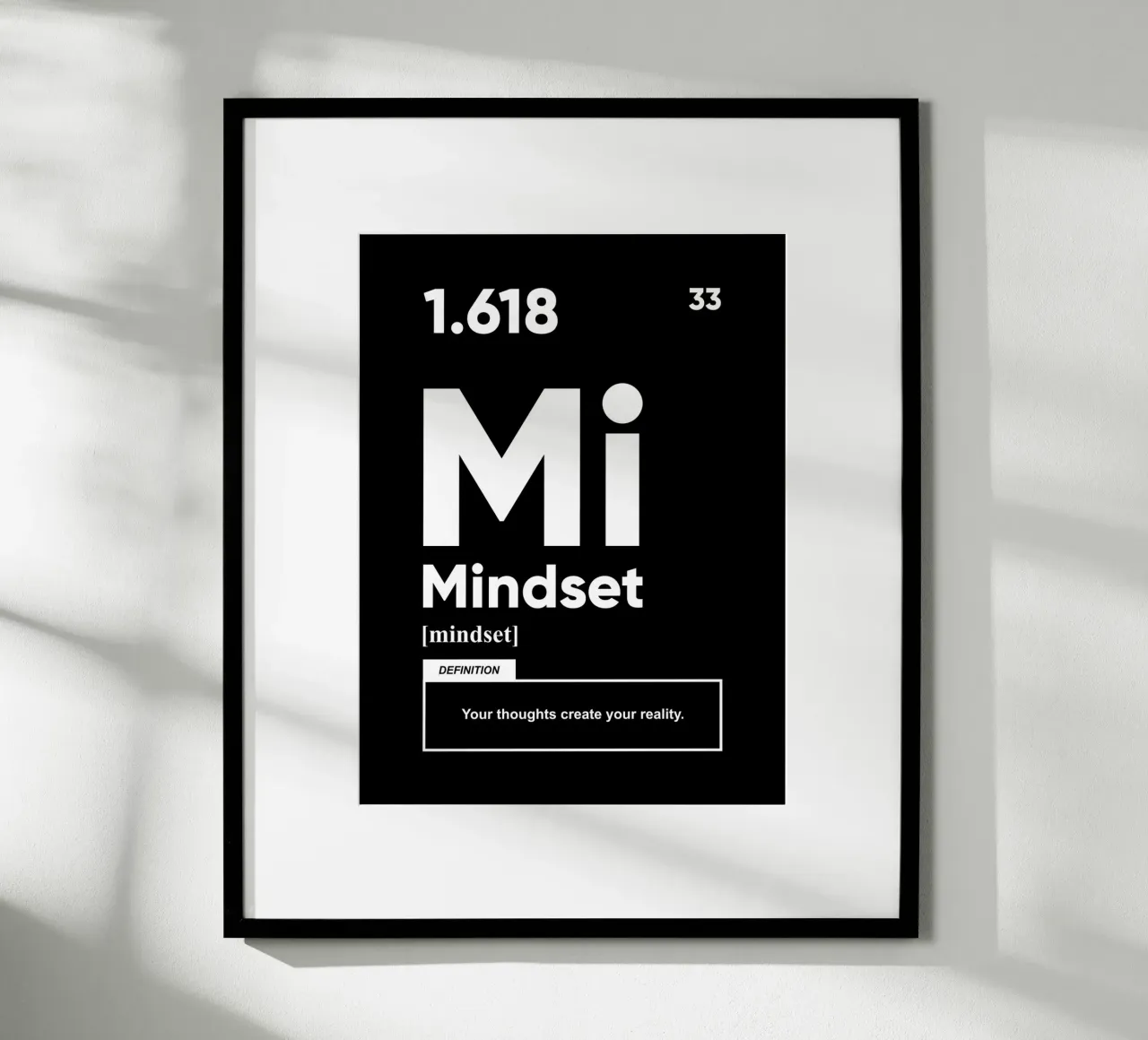 Mindset Definition | Motivationszitat Poster von Inspirify