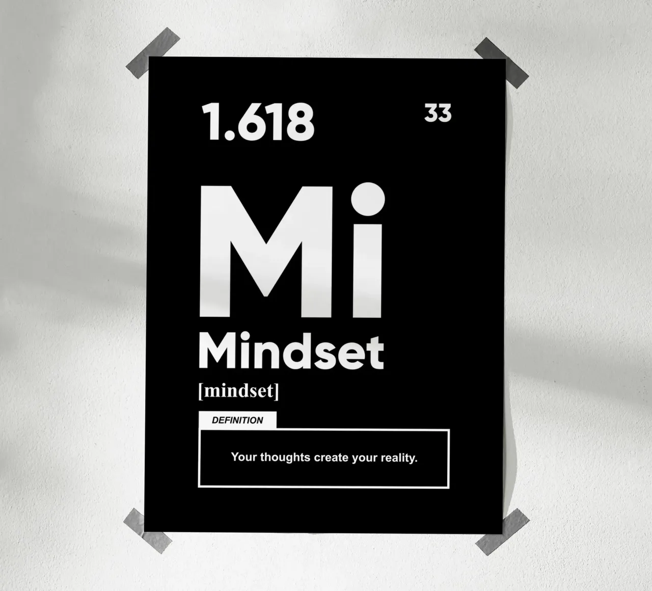 Mindset Definition | Motivationszitat Poster von Inspirify
