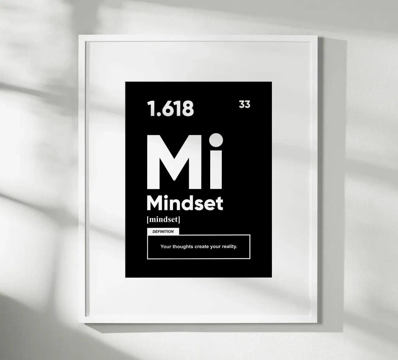 Mindset Definition | Motivationszitat Poster von Inspirify