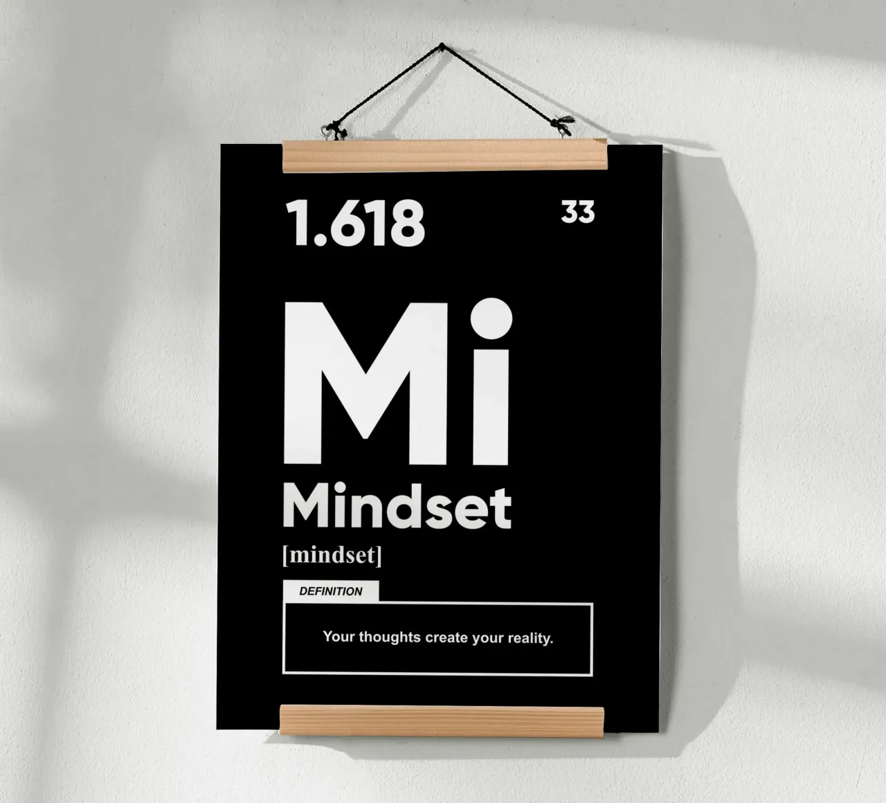 Mindset Definition | Motivationszitat Poster von Inspirify