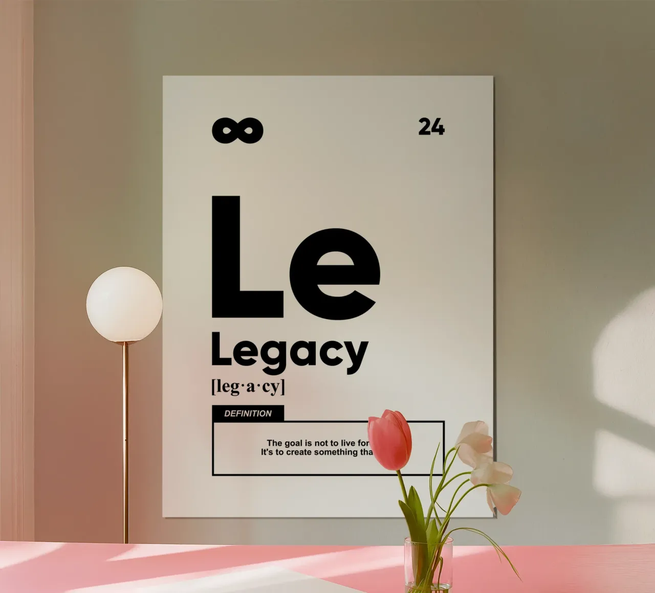 Definitie nalatenschap | Motiverende uitspraak poster van Inspirify