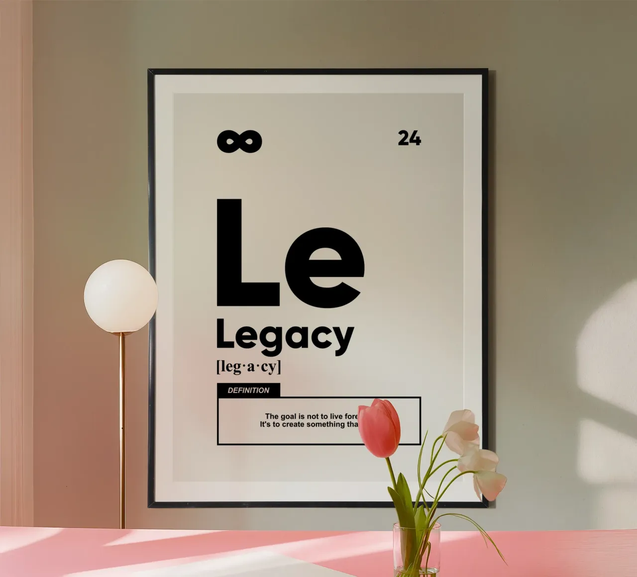 Definitie nalatenschap | Motiverende uitspraak poster van Inspirify