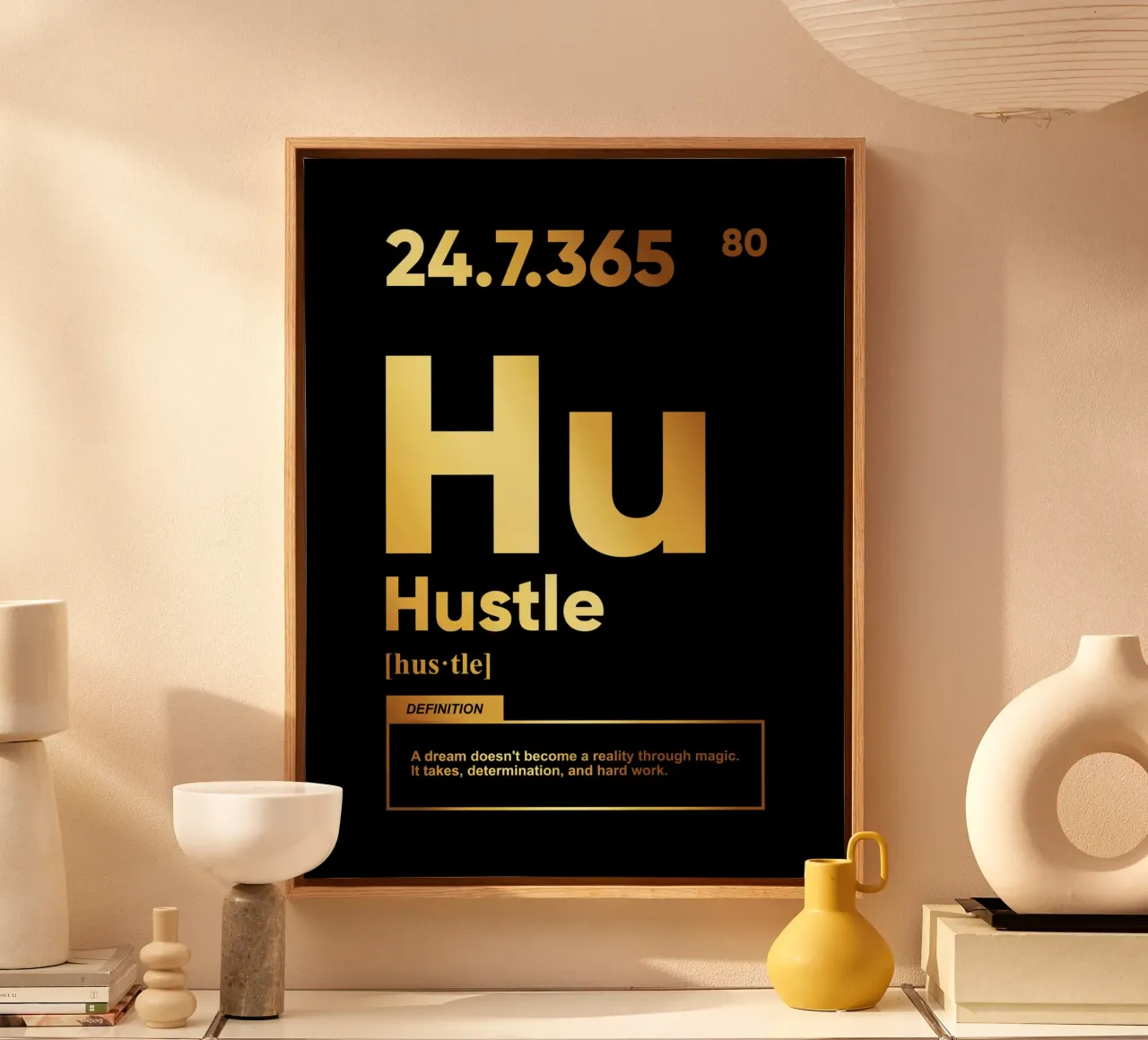 Hustle Definition | Motivational Quote canvas by Inspirify
