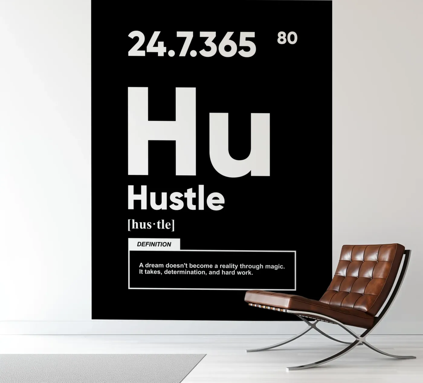 Hustle Definitie | Motiverende Citaat fotobehang van Inspirify