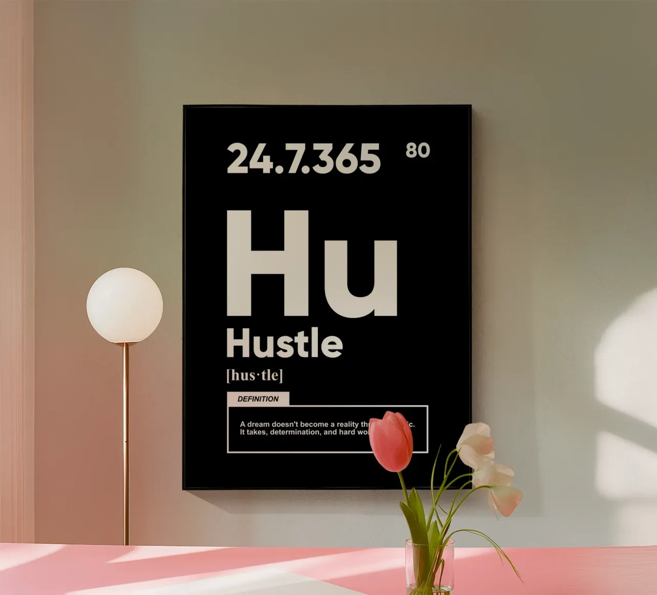 Hustle Definitie | Motiverende Citaat acryl van Inspirify