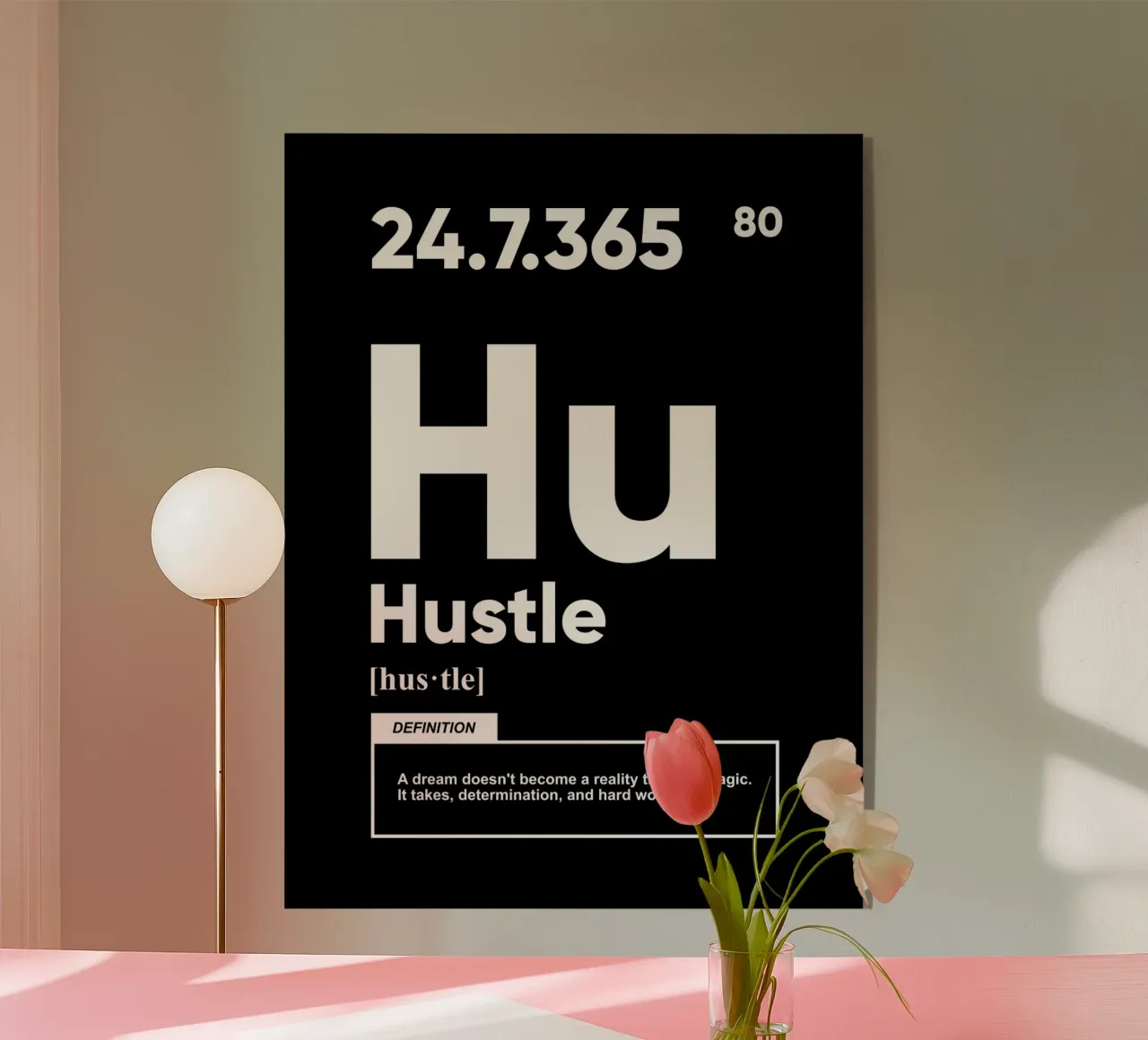 Hustle Definitie | Motiverende Citaat acryl van Inspirify