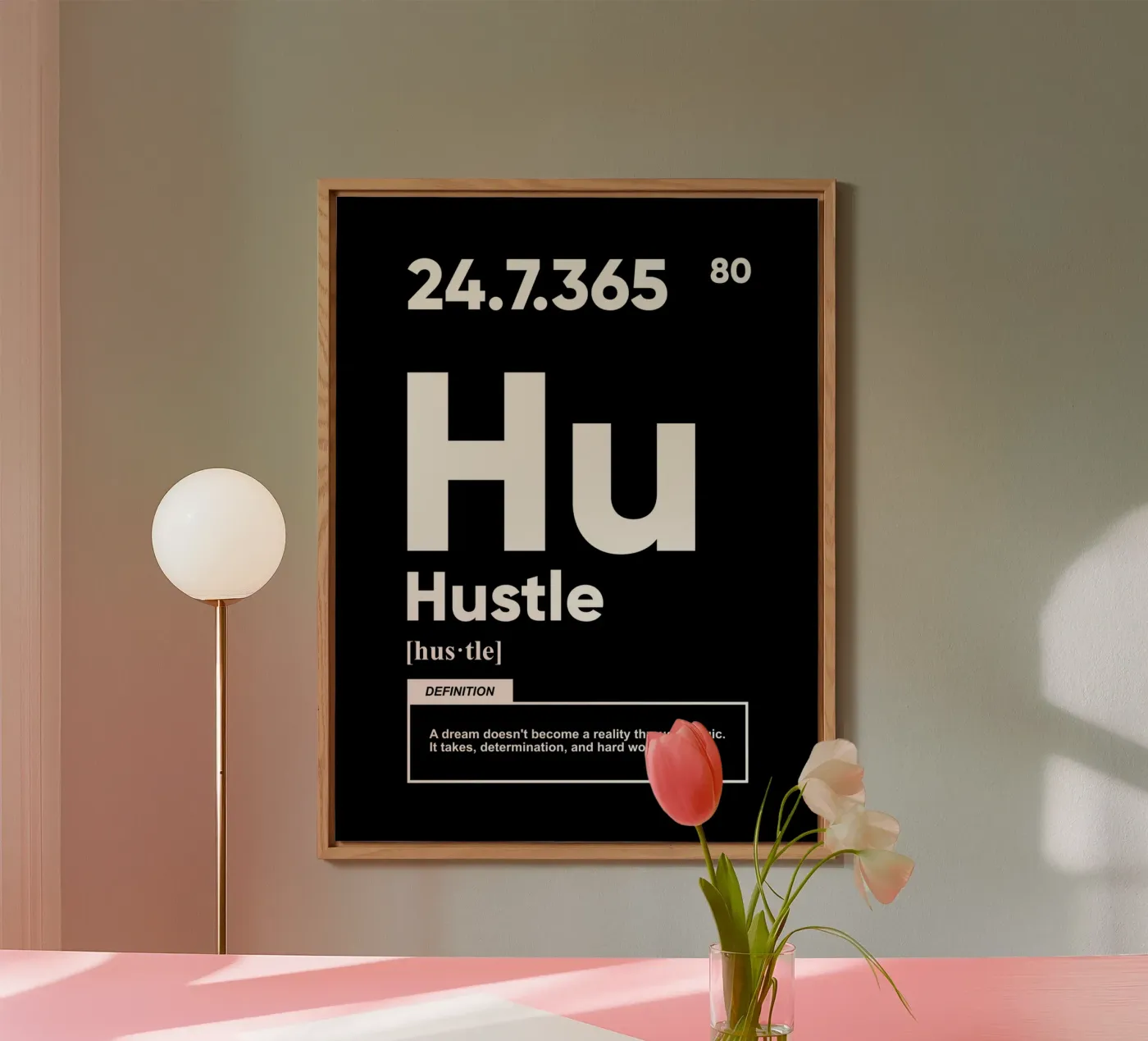Hustle Definitie | Motiverende Citaat aluminium-dibond van Inspirify