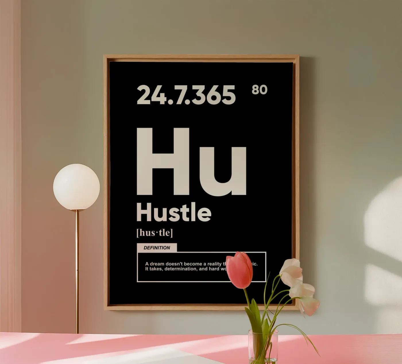Hustle Definition | Motivational Quote Leinwand von Inspirify