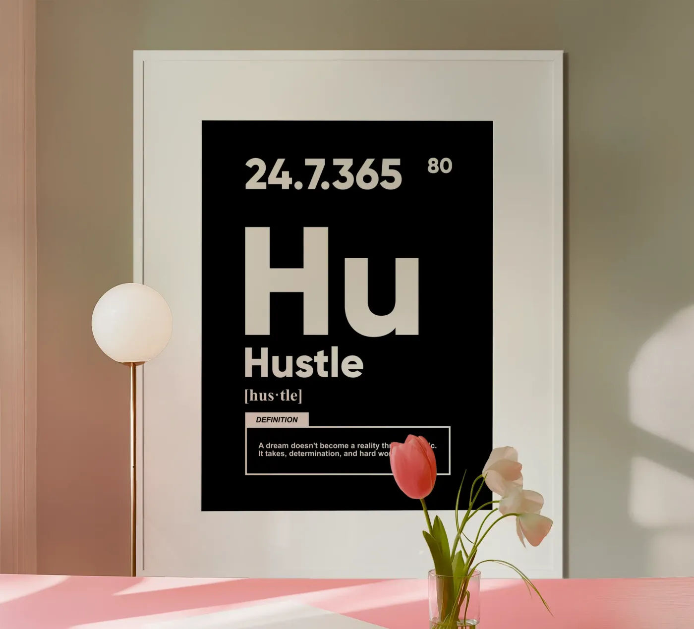 Hustle Definition | Motivationszitat Poster von Inspirify