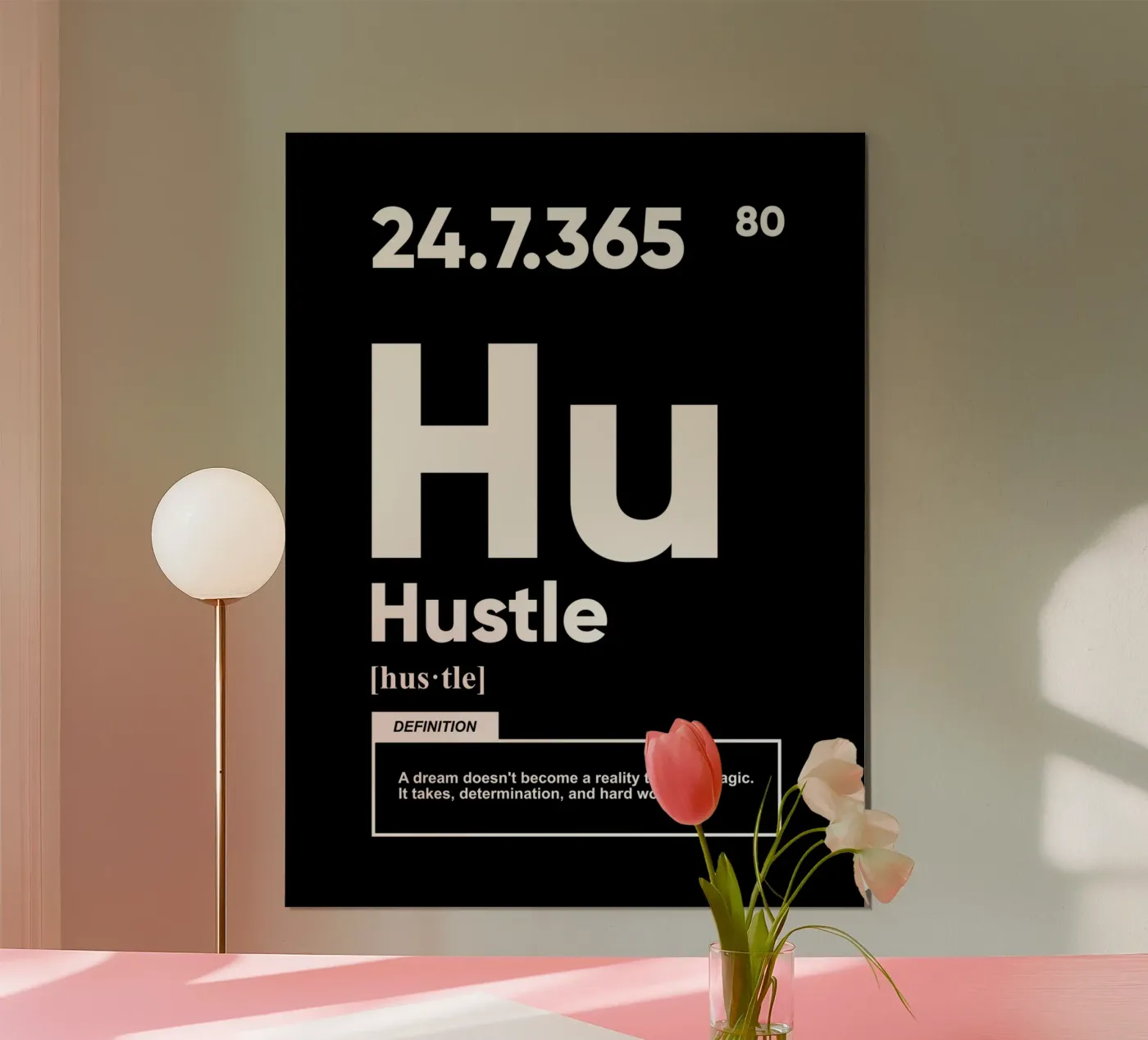 Hustle Definition | Motivationszitat Poster von Inspirify