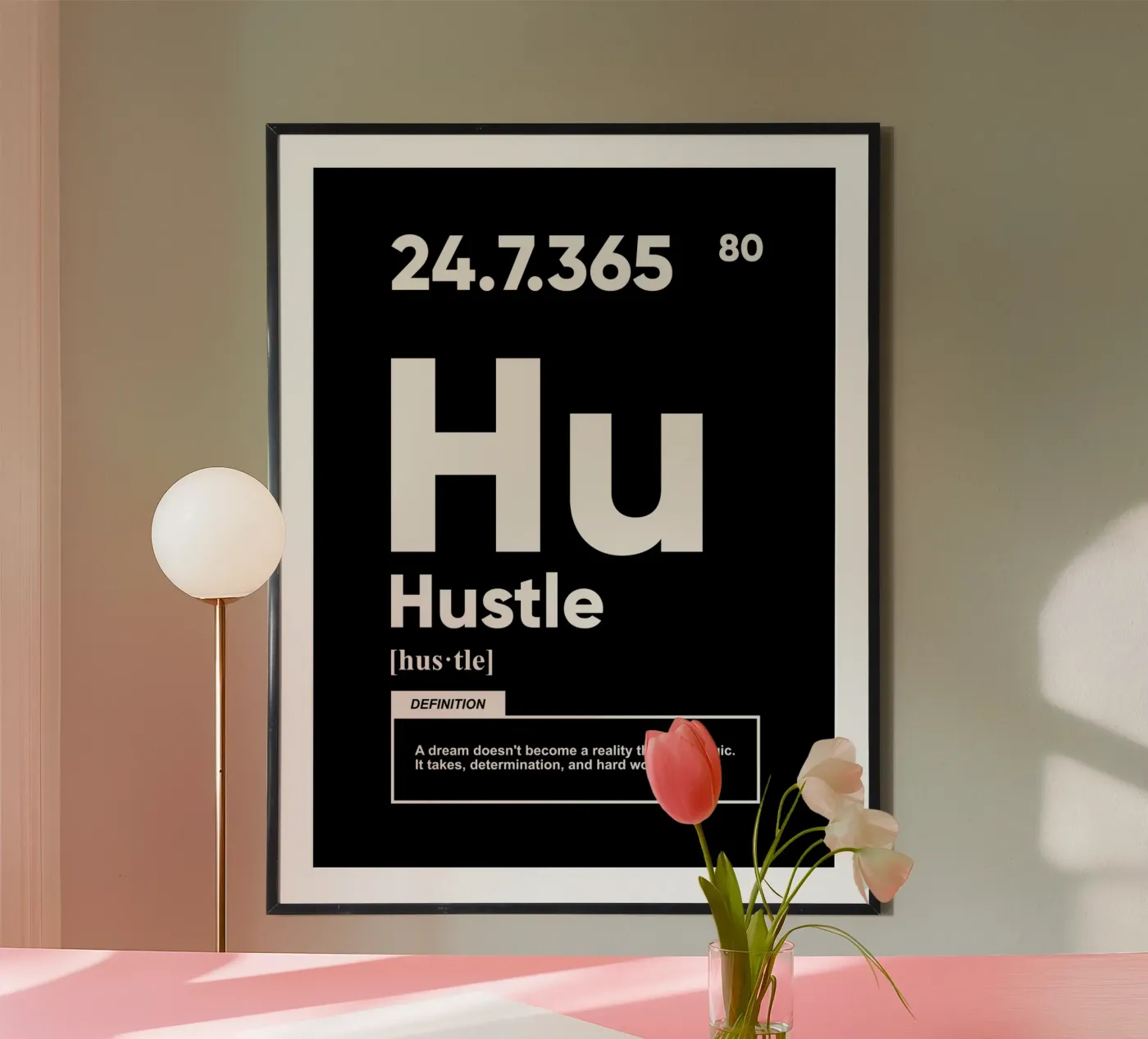 Hustle Definition | Motivationszitat Hahnemühle von Inspirify