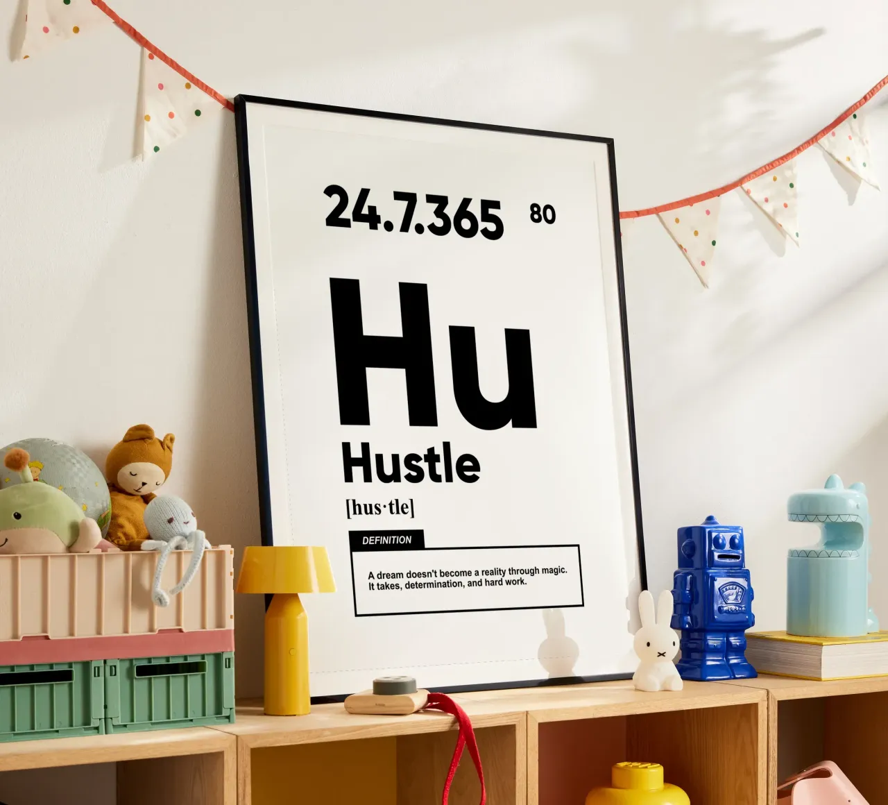 Hustle Definition | Motivationszitat Hahnemühle von Inspirify