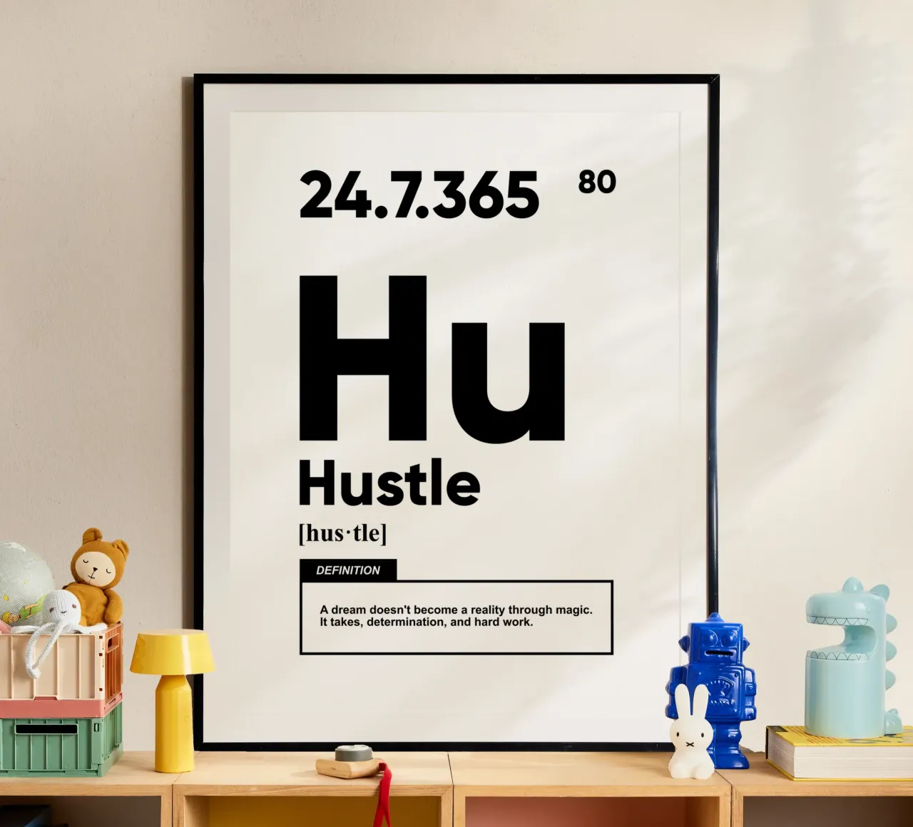 Hustle Definition | Motivationszitat Hahnemühle von Inspirify