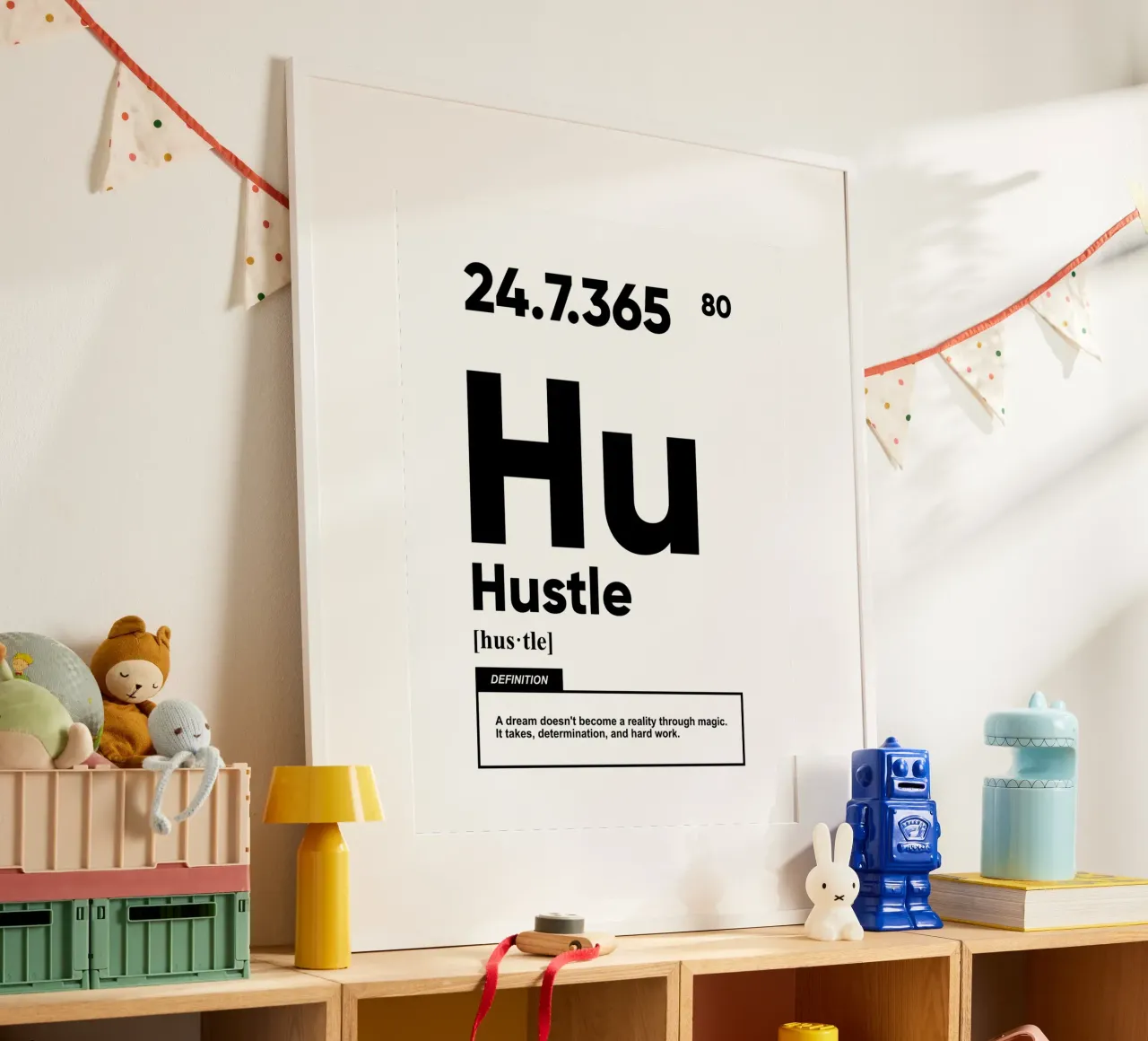 Hustle Definition | Motivationszitat Hahnemühle von Inspirify