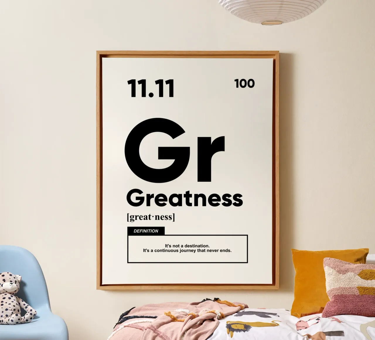 Definitie Grootheid | Motiverende Citaat canvas met Baklijst van Inspirify