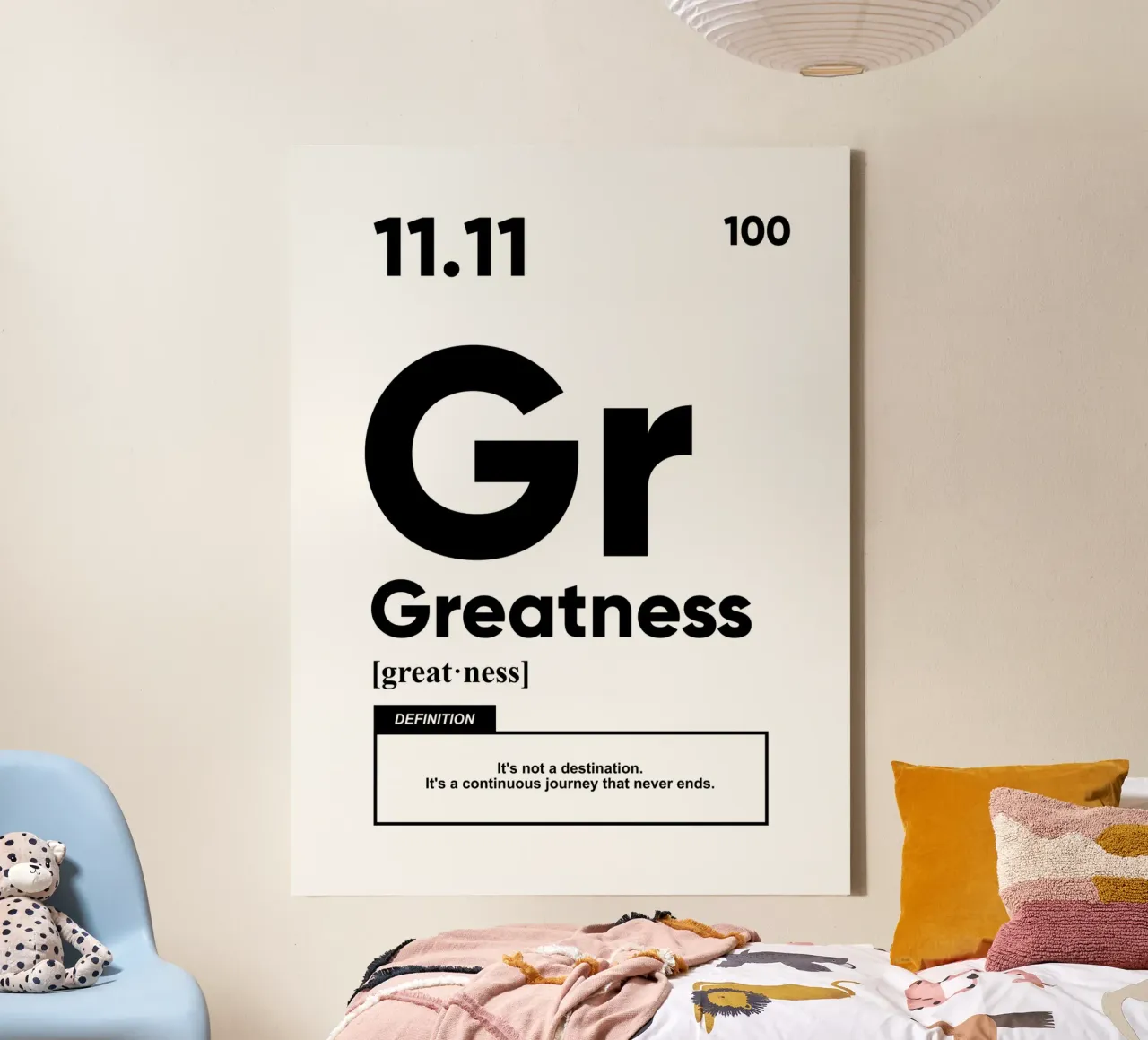 Definitie Grootheid | Motiverende Citaat canvas met Baklijst van Inspirify