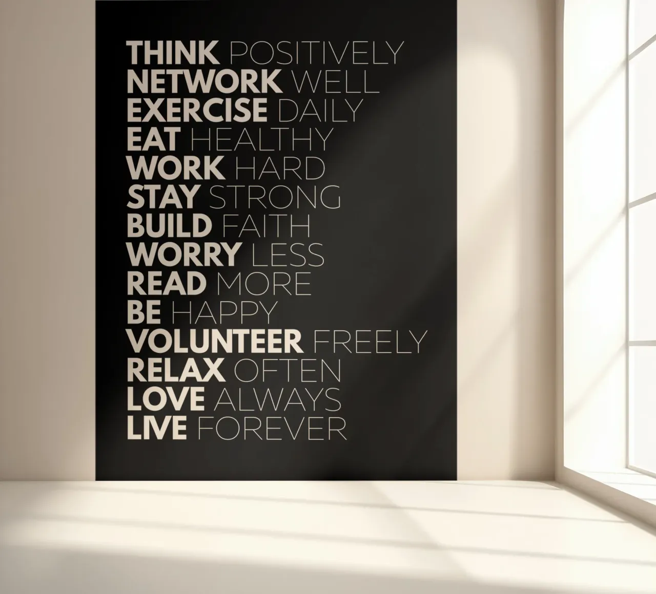 Denk positief | Motiverende Citaat fotobehang van Inspirify