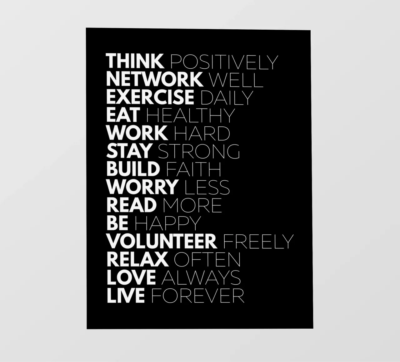 Denk positief | Motiverende Citaat fotobehang van Inspirify