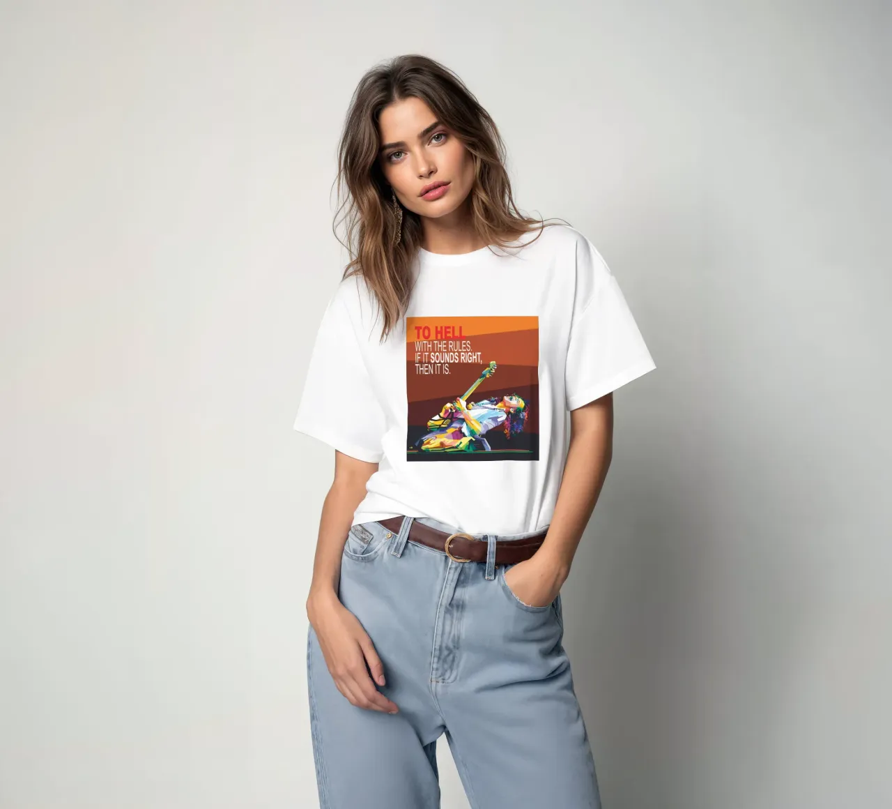 Zum Teufel mit den Regeln. Wenn es sich richtig anhört, dann ist es das auch. T-Shirt von Alkahfsmart