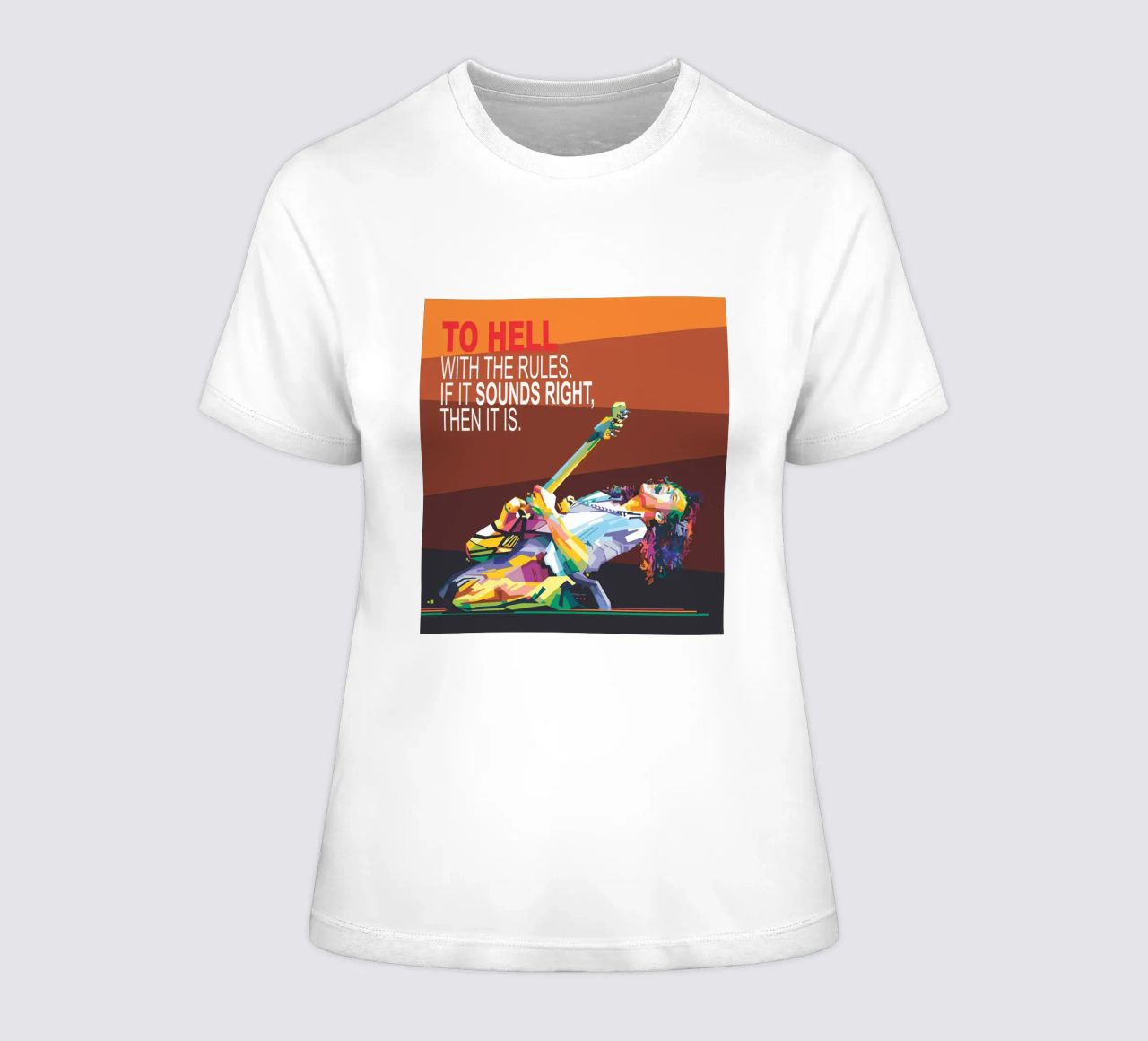 To hell with the rules. If it sounds right, then it is. women's fitted t-shirt by Alkahfsmart