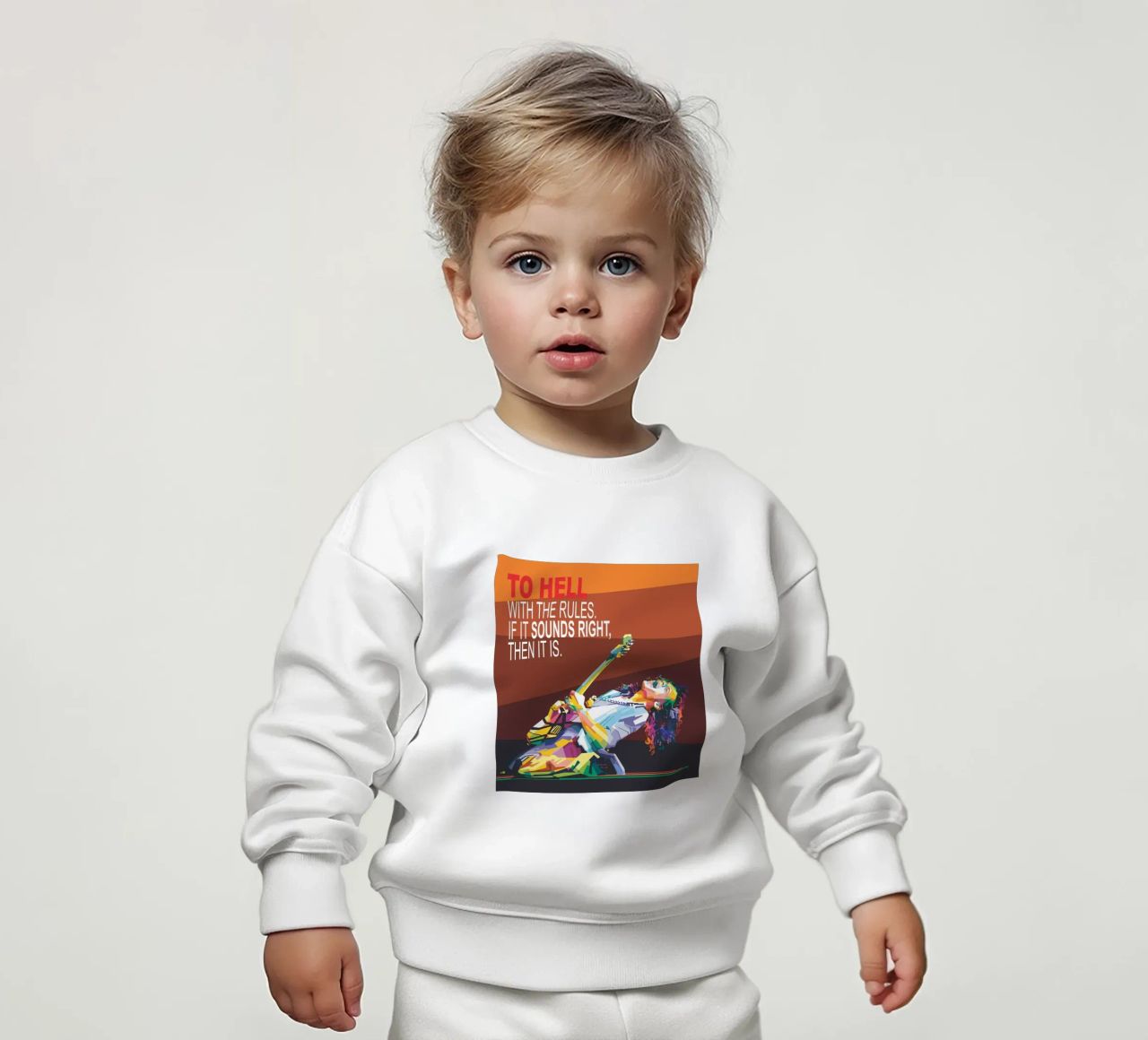 To hell with the rules. If it sounds right, then it is. baby sweatshirt by Alkahfsmart