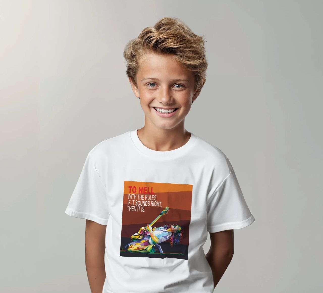 To hell with the rules. If it sounds right, then it is. kids t-shirt by Alkahfsmart