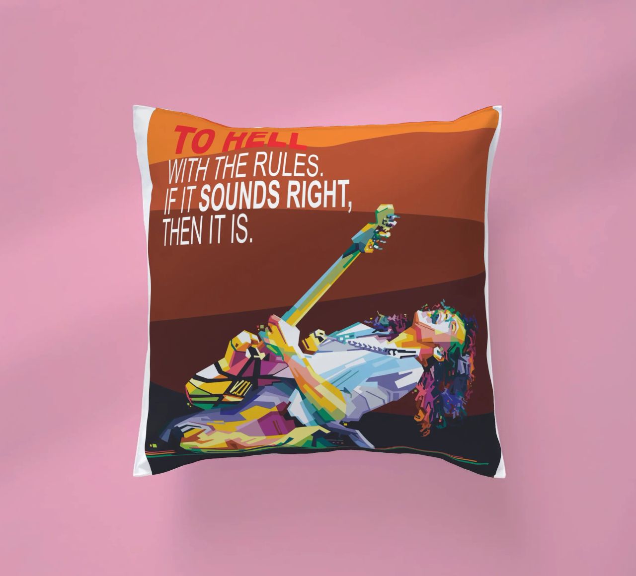 To hell with the rules. If it sounds right, then it is. decorative cushion by Alkahfsmart