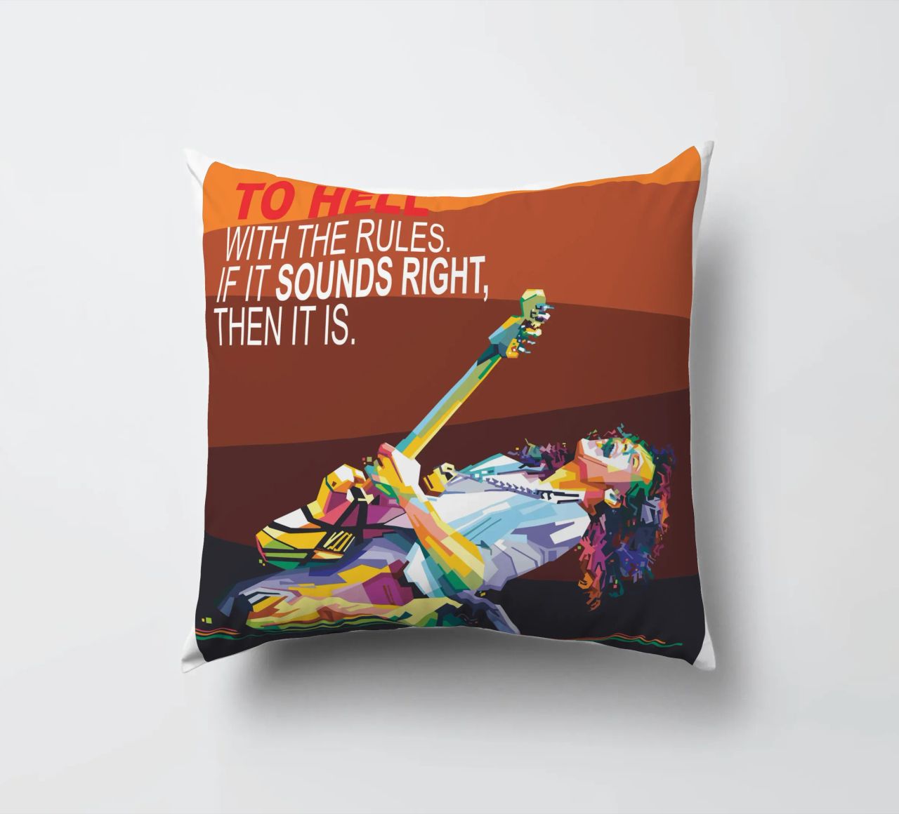 To hell with the rules. If it sounds right, then it is. decorative cushion by Alkahfsmart