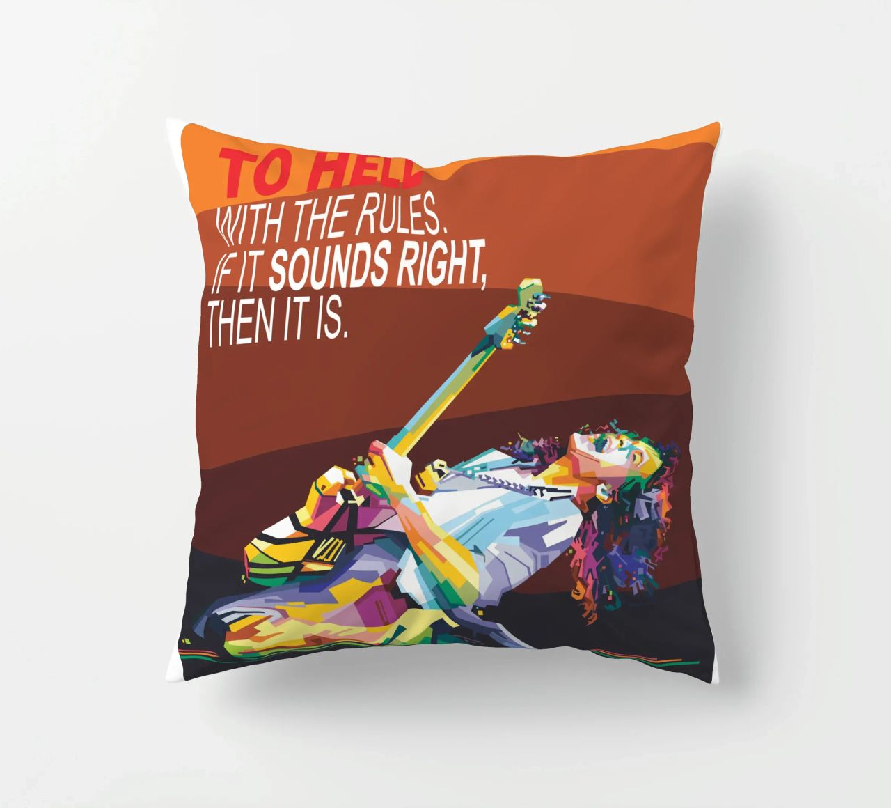 To hell with the rules. If it sounds right, then it is. decorative cushion by Alkahfsmart