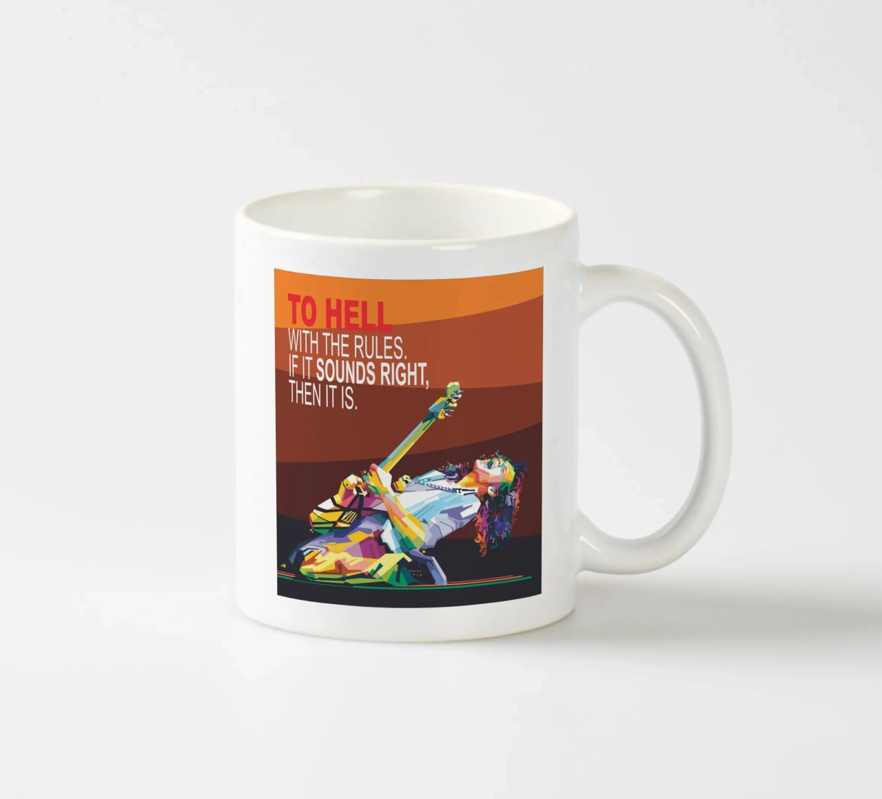 To hell with the rules. If it sounds right, then it is. ceramic mug by Alkahfsmart