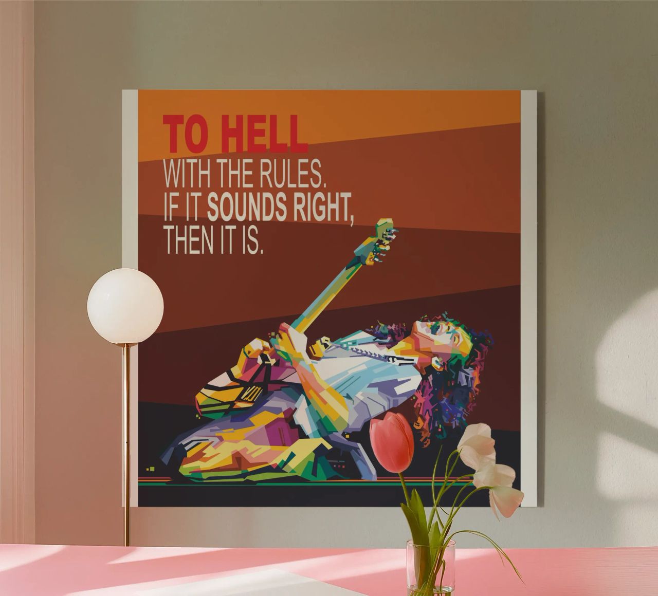 To hell with the rules. If it sounds right, then it is. acrylic glass by Alkahfsmart